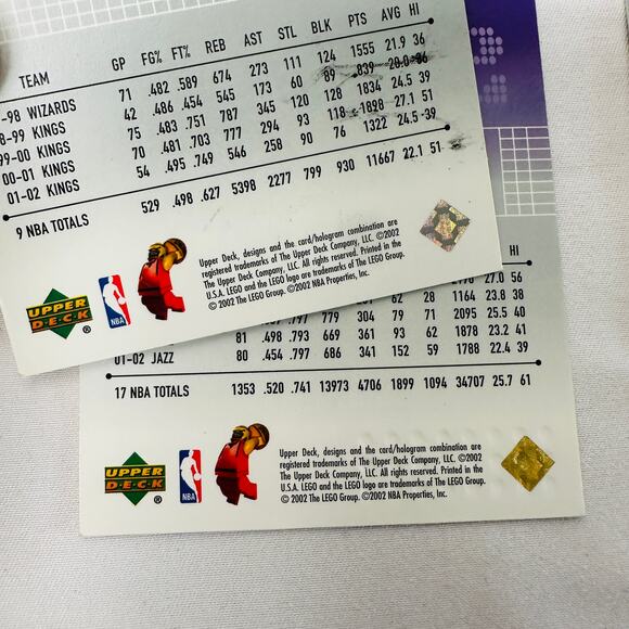 Vintage 2002 Lego Sports Upper Deck Bundle of 9 Basketball Cards - Picture 4 of 12
